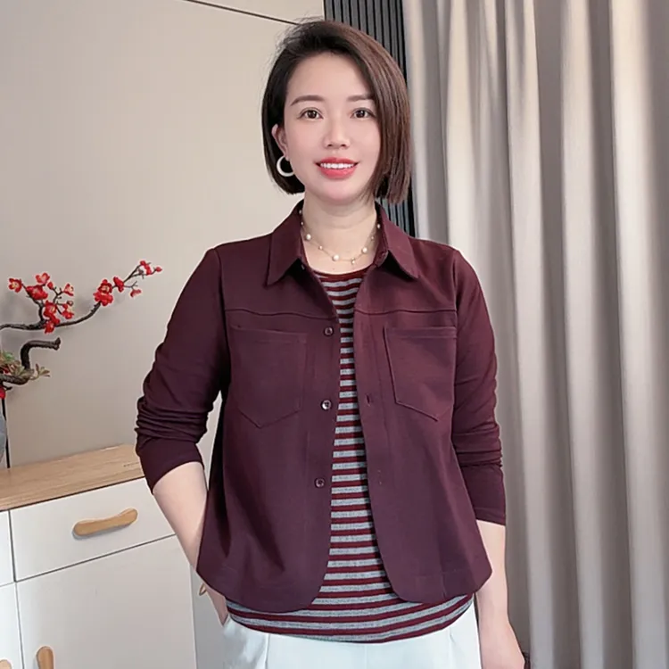 秋季新款翻领套头假两件卫衣时尚气质纯色遮肉显瘦百搭洋气上衣
