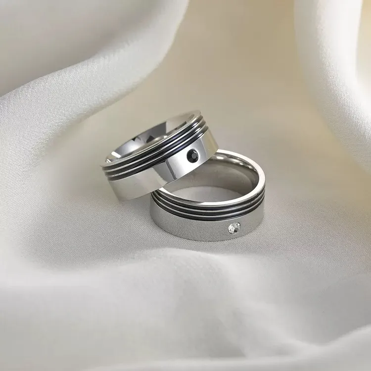 钛钢戒指 时尚饰品男士戒指个性对戒简约小众指环个性高级感潮流