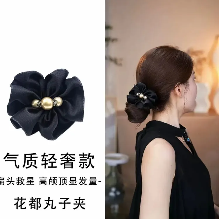 新款东方之珠花都2025秋季新款气质丸子夹高级感发饰时尚百搭发饰