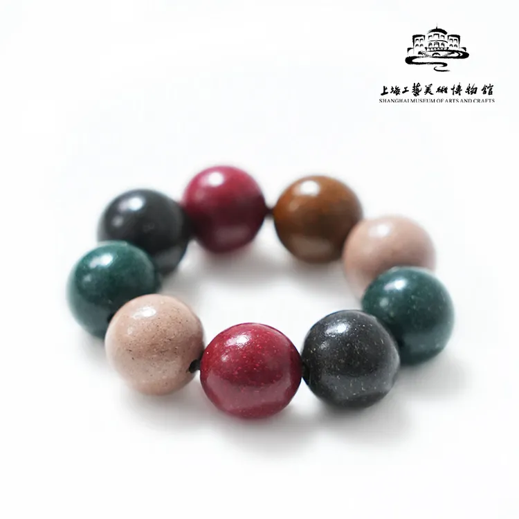 上海工艺美术博物馆【五方真气香10mm】五行佛珠 无礼盒 合香手串