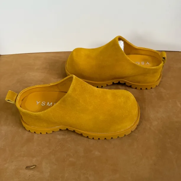 福利 纯牛皮版6cm内增高厚底半拖鞋女春季新款复古包头勃肯鞋单鞋