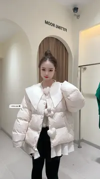 大观欧货时尚百搭纯色简约加厚外套