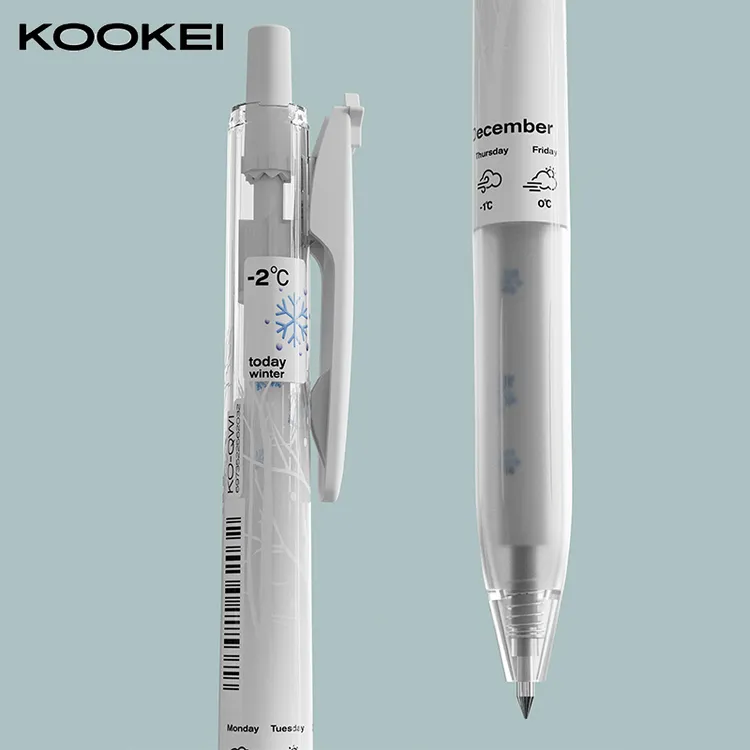 kookei四季气象限定按动中性笔黑色水笔适合考试刷题笔学生用