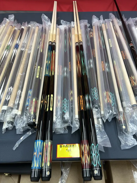 【大头光把杆】 炫彩纹饰 鲁卡西大头球杆 台球直播  高级会员杆