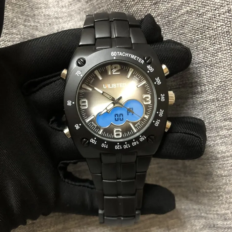 【高端】欧洲Unlisted品牌男表,多功能带夜光,全钢高端机芯手表