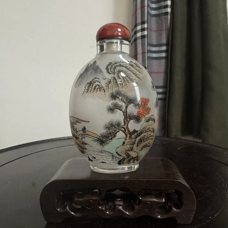 宫廷匠人内画鼻烟壶手工绘制工艺品装饰品摆件送领导老师书房礼品