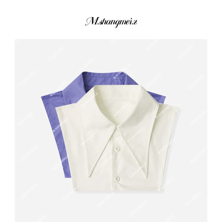M.SHANGMEI.Z/沐熙【百搭子】美大哥气质时尚假领片披肩上衣X062644