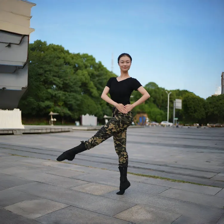 【李冠老师专属】成人短袖练功服现代舞古典舞上衣军人本色同款