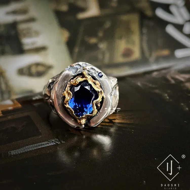 925银戒指 原创设计手工制作复古繁华戒指925纯银