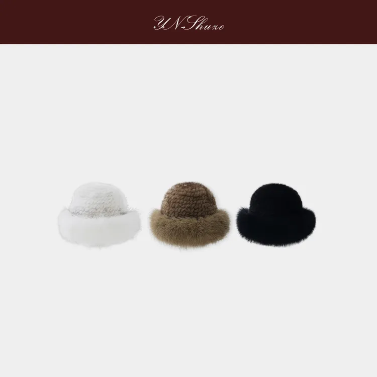 YN-SHUZE秋冬季氛围感百搭气质毛毛帽SZ-YNB-DP0828