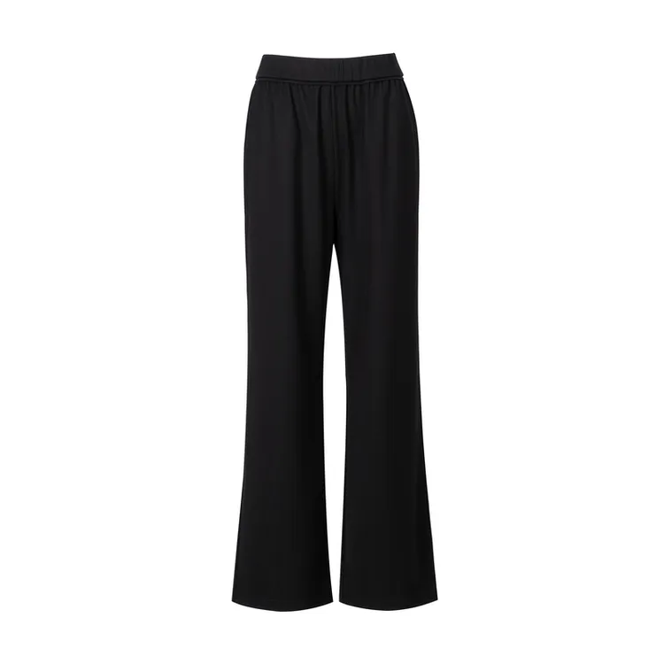 DUNNU/敦奴dunnu夏季时尚百搭直筒松紧腰简约高腰裤子8U210111