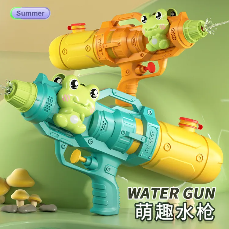 恐龙青蛙戏水水枪大容量小熊双喷头高压水枪儿童沙滩夏季玩具