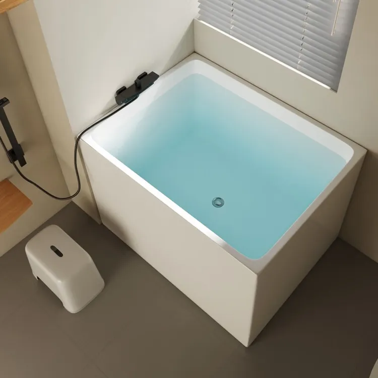 坐式深泡浴缸小户型家用迷你日式小浴缸 一体成型 成人独立式
