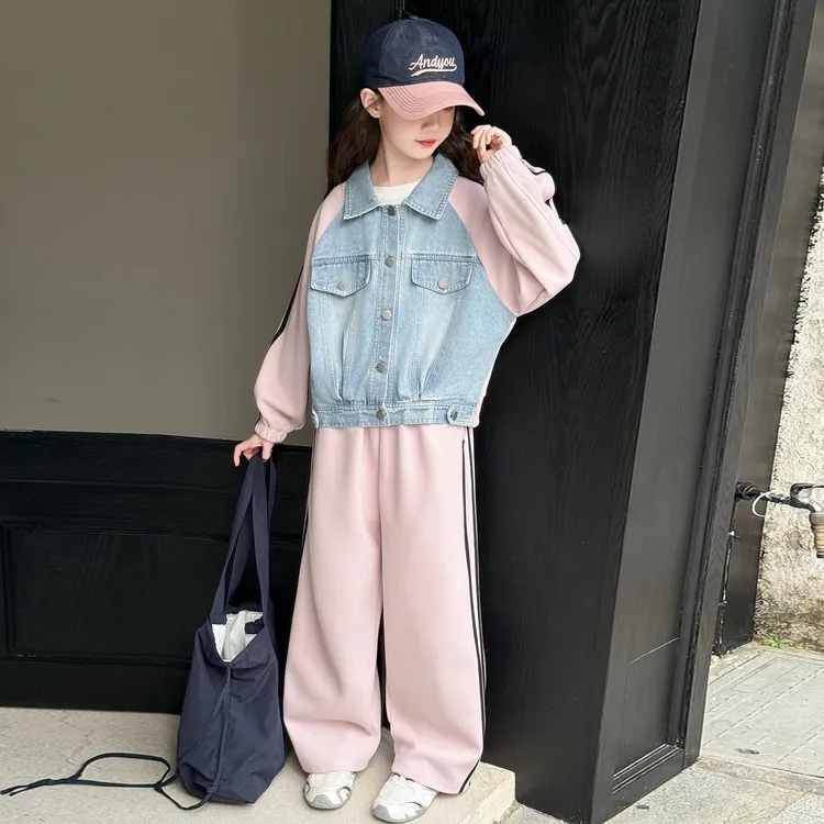 女童春秋款韩版休闲套装2025新款中大童小女孩洋气外套儿童秋装潮