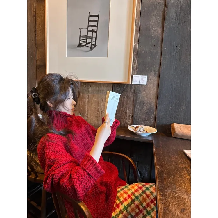 MARIE.COCO新中国风设计氛围感高领软针织衫毛衣格纹高级感半身裙