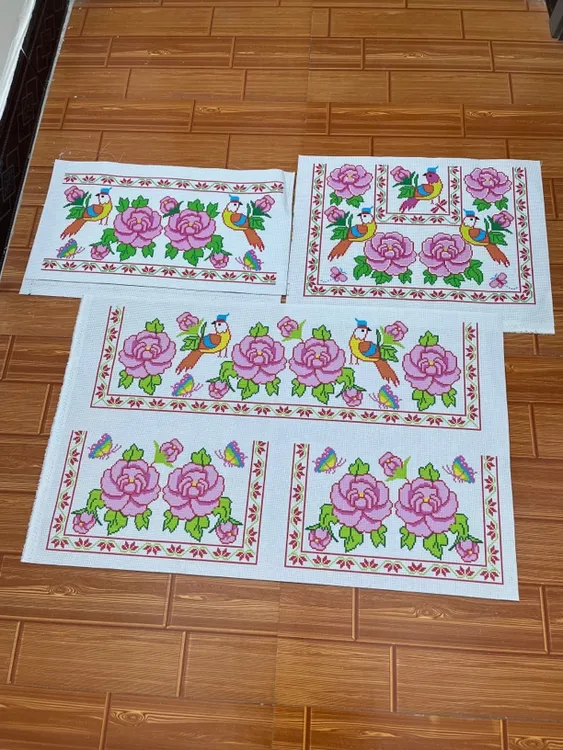 四川苗族印花，11ct中粗女装三件套