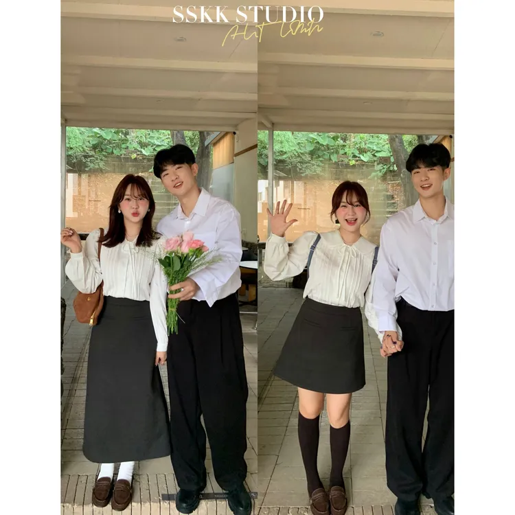 KMZY/KMZY山_山【简爱少女】微胖韩系高腰呢料长短款a摆开叉半身裙