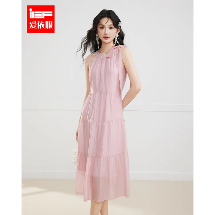 IEF/爱依服2025夏季新款法式甜美淑女名媛气质感通勤百搭长背心裙