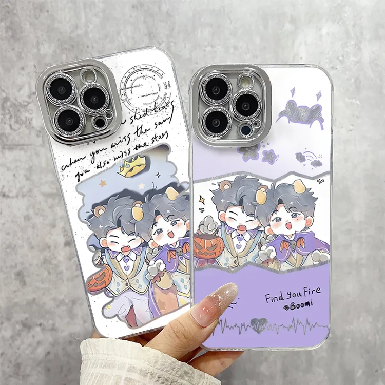 喜人奇妙夜万圣节可爱双高胎手机壳适用于iPhone11/12pro苹果15/1