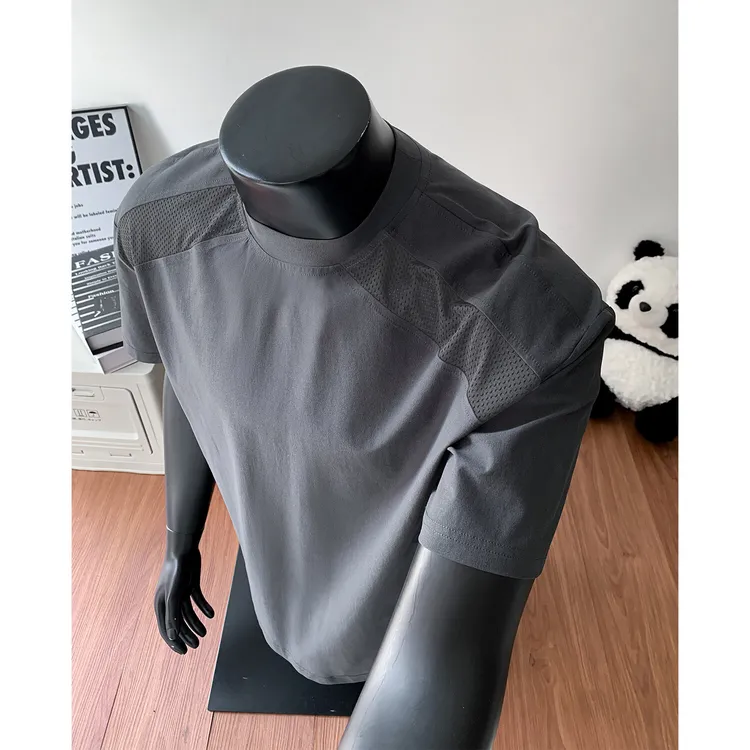 透气防晒冰丝凉感短袖T恤男款夏季vintage复古高级感跑步速干半袖