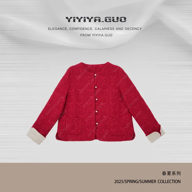 yiyiya.Guo艺艺吖【宠杏里】新中式中国风刺绣圆领外套25SS0411
