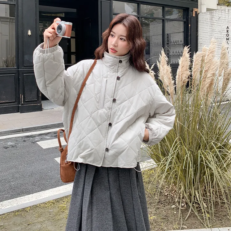 保暖百搭短款立领棉服女冬季2025新款小个子洋气加厚韩版棉衣外套