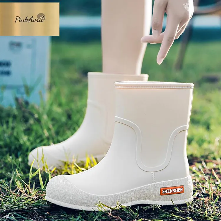 PinkAvril雨鞋新款春夏脚雨靴时尚2025防水水鞋女士底不累厚软女