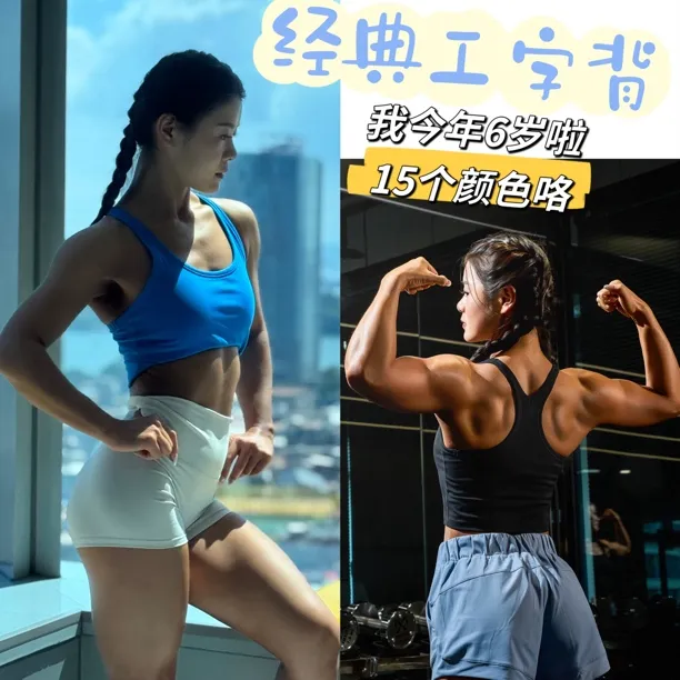 小锅家大工字运动背心/中高强度防震/贼显肩背痕迹/纵享丝滑