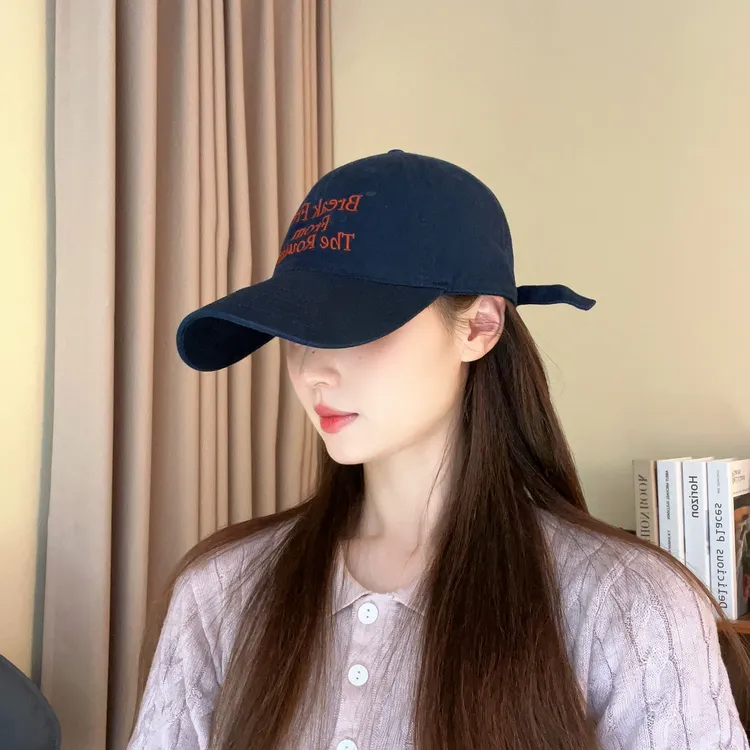 【break free】韩版棒球帽女宽帽檐显脸小百搭大头围软顶鸭舌帽男