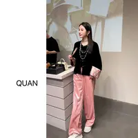 现货【粉黛嫣然】秋季设计感网红休闲时尚宽松外套
