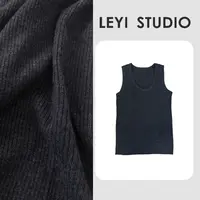 LEYI “挚爱那一件”四季打底高弹显瘦汤勺领时尚背心上衣-2511