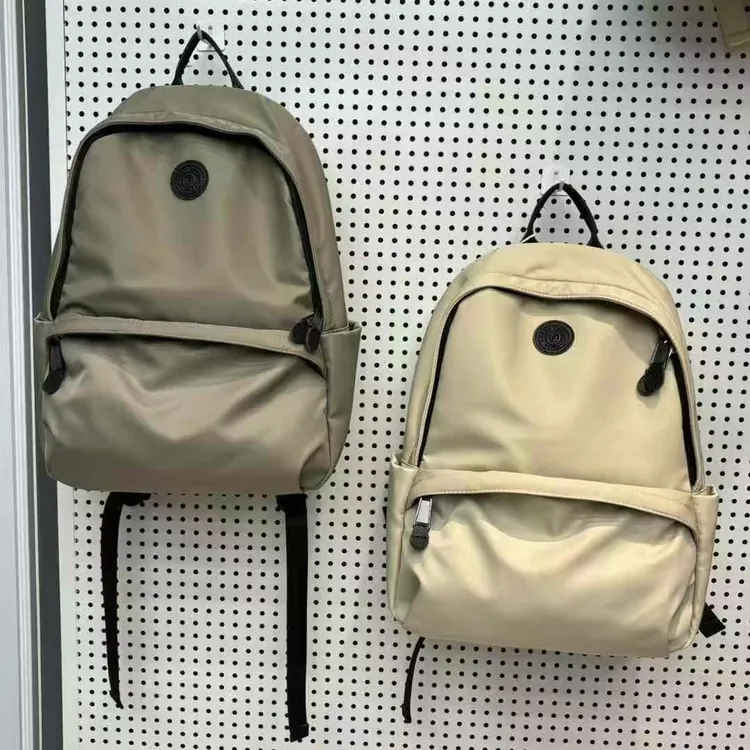 双肩包女大容量日系潮酷纯色背包男工装风中性高质感电脑包休闲包