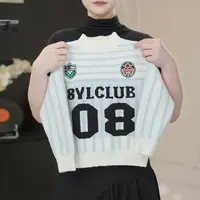 【鸭梨童品】新款秋冬时尚潮流修身设计师字母百搭毛衣yL20188