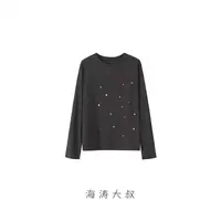 【海涛大叔】天丝设计款满身扣子圆领长袖T恤