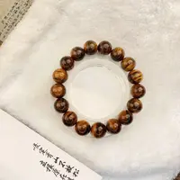增香沉香木12*12印尼花奇沉木虎斑纹手串 XHLY-0339