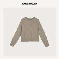 HUMSUN/禾木笙「绒雾诗篇」绵羊毛细支花纱蓬松绵柔针织开衫 5C898