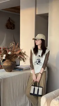 Y.M | 黄油小熊 秋季穿搭新宠 韩系减龄百搭款针织马甲25882