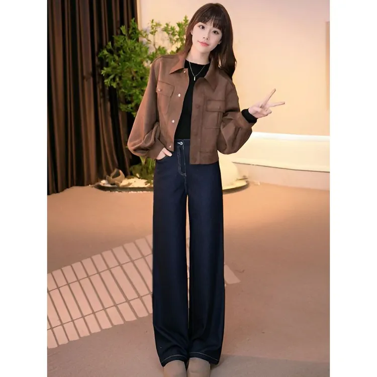 韩版时尚工装短款外套女2025年春秋新款洋气宽松显瘦夹克外穿上衣