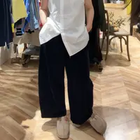 复古休闲阔腿条绒裤
