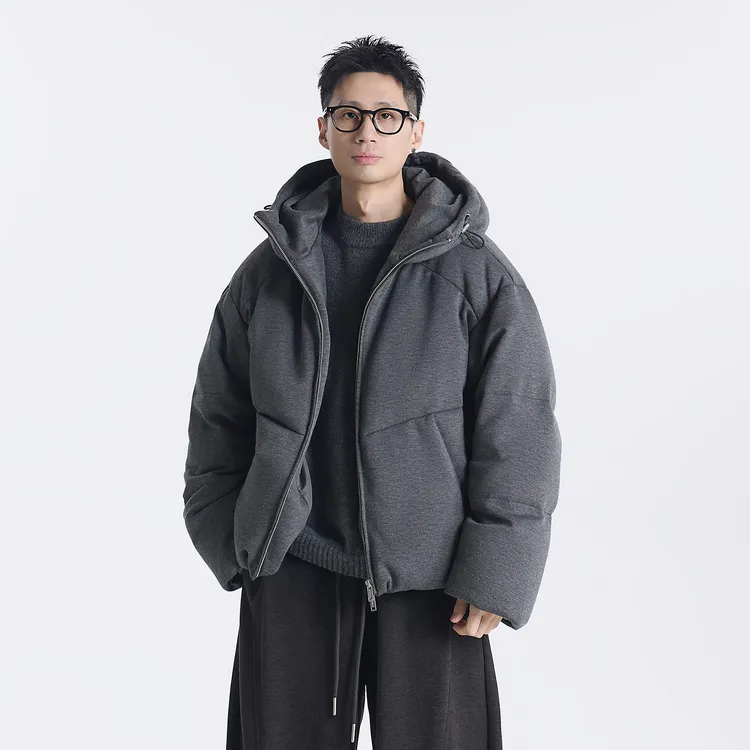 GCCDUPE77『弥雾冬』轻量化太空棉90白鸭绒结构连帽吐司面包羽绒服