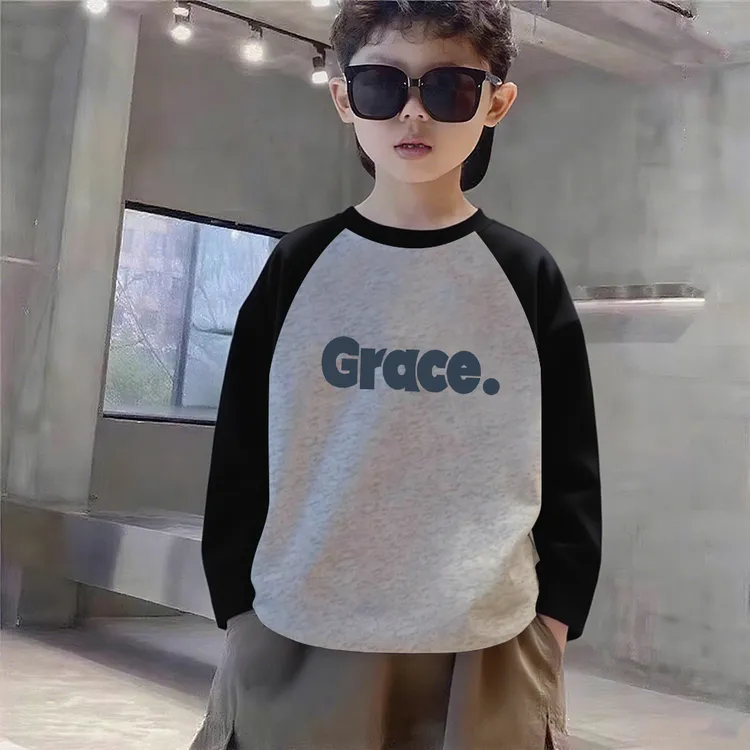 中大童童装男童长袖t恤春秋款2025新款秋装儿童大童纯棉打底上衣