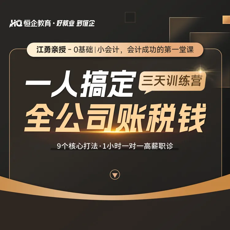 一人搞定全公司账税钱三天训练营LY