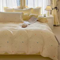 春秋故事2025新款全棉有氧双层纱单被套卡通小清新单被套床上用品