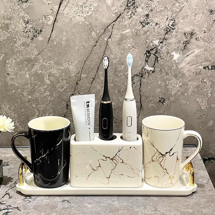 轻奢高端漱口杯刷牙杯家用牙刷杯牙杯洗漱杯高级感牙刷置物架套装