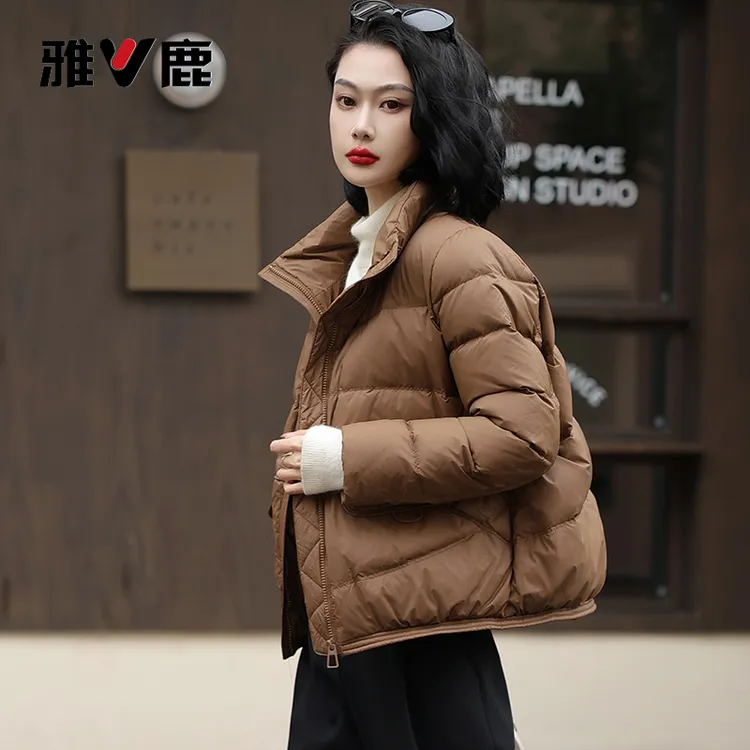 V/雅鹿YLH01Z16900 羽绒服女短款韩版新款冬装加厚时尚面包服外套
