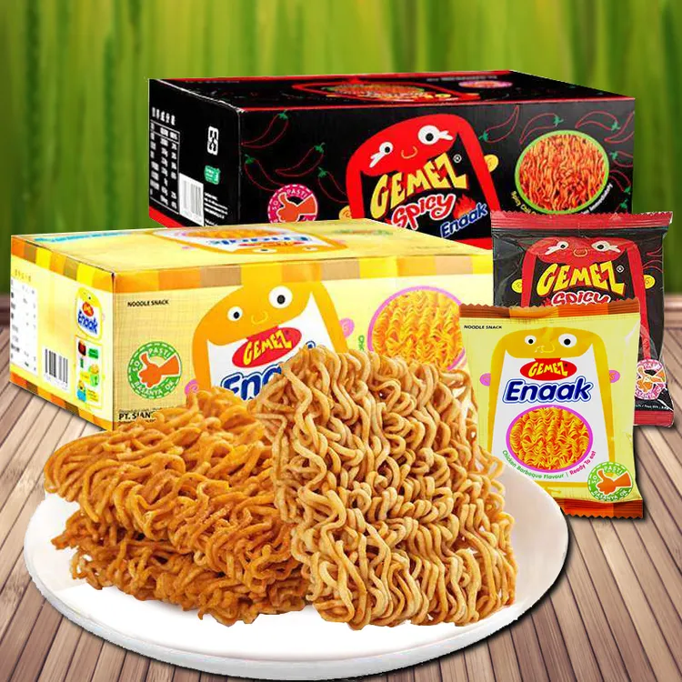 GEMEZ印尼网红GEMEZ小鸡面烧烤火辣干吃干脆面方便进口办公室零食