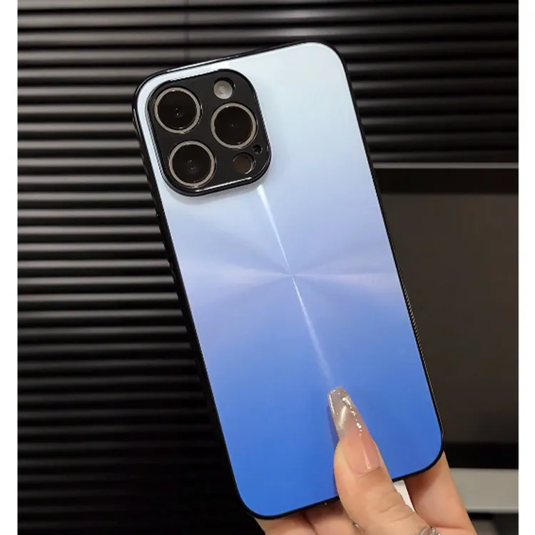 高级极光纹理适用于苹果16PROMAX手机壳渐变蓝华为PURA80iPhone