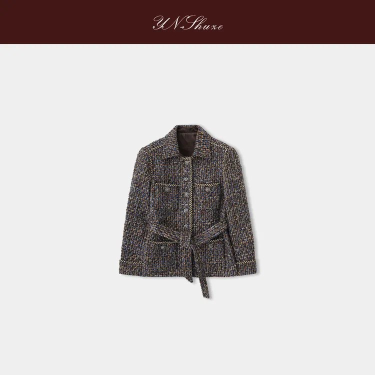 YN-SHUZE【满目星河】小香风轻奢气质收腰外套SZ-YNC-QW01101