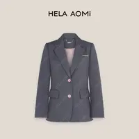 HELAAOMI “年度必入”撞色西装外套休闲宽松气质高级感CY4DX00117