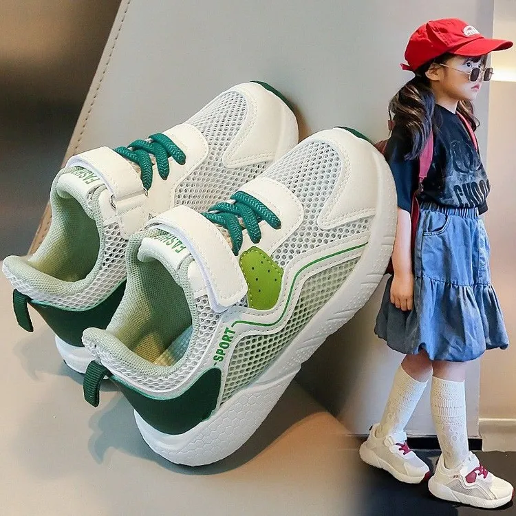 儿童运动鞋单网童鞋2025夏季新款网面透气女童鞋子小学生版超轻薄